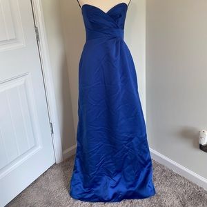 Blue Alfred Angelo Bridesmaid Dress Size 4